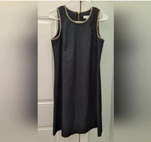 Calvin Klein Women’s Size 4 Charcoal Denim Dress With Golden Back Zip. NWOT. - Picture 1 of 4