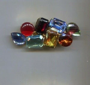 Mehrfarbige Cabochon Brosche Anstecknadel - Bild 1 von 2