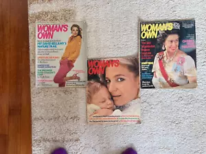 VINTAGE WOMAN'S OWN 1978 AND 2 IN 1979 PAUL NEWMAN, THE QUEEN, DAVID BELLAMY - Picture 1 of 2