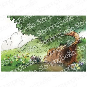 ALICE IN WONDERLAND RABBIT HOLE-Stamping Bella Rubber Stamp-Craft-Tiny Townie - Picture 1 of 3
