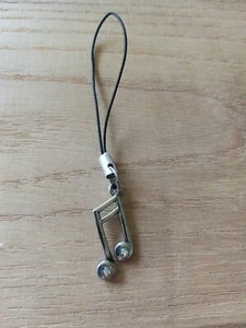 Jolie note de musique téléphone portable breloque sangle Kindle AirPod porte-clés interrupteur fermeture éclair cadeau - Photo 1 sur 1