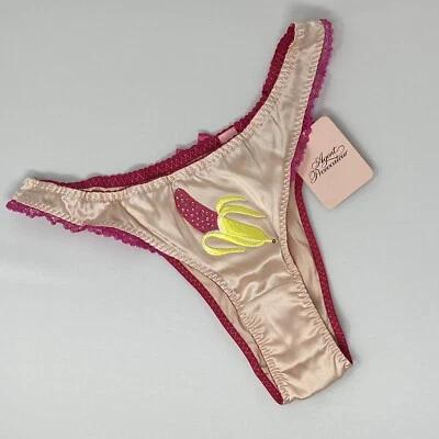 Agent Provocateur Bananarama Pink Silk Brief AP4 Large NWT $115 - Image 1 of 4