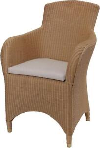 Loom-Sessel Esszimmersessel Stuhl/ mit Armlehne und Polster (Natur)