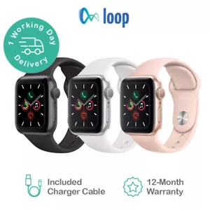 Apple Watch Series 5 Edition 40mm 44mm Ceramic Titanium - Black Sport Band - Picture 1 of 5