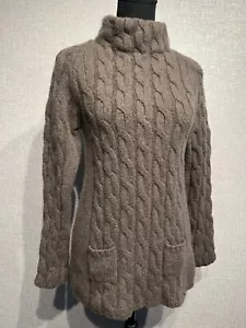 Hermoso Suéter Grueso Frank Namani Paris Talla 46 US XL Marrón Avellana Cachemira - Imagen 1 de 9