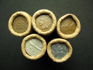 🔥5 LINCOLN WHEAT CENT PENNY ROLLS "250 COINS" OLD OREGON ESTATE HORDE🔥LOT 2R - Picture 1 of 7