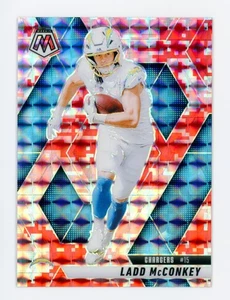 2025 Panini Mosaic Football - Red Camo Mosaic Prizm #15 Ladd McConkey  - Bild 1 von 2