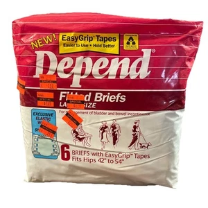 6er Pack Vintage Depends große grüne Kunststoff Windeln für Erwachsene Slips Tapes neu aus altem Lagerbestand ABDL - Bild 1 von 6