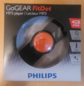 Philips GoGear FitDot 4GB Plays MP3, WMA, WAV Player Black Orange New Sealed - Picture 1 of 6