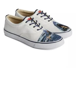 Sperry JAWS Striper II CVO Sneaker stringate bianche edizione da collezione uomo 11,5 - Foto 1 di 8