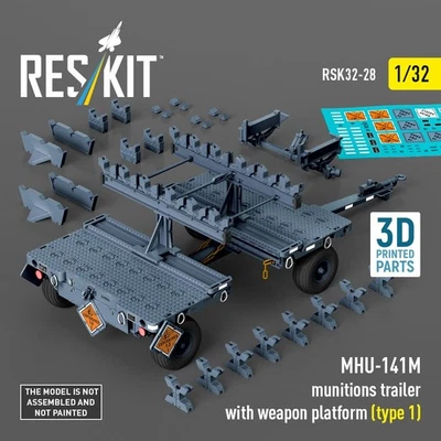 Remolque de municiones 1/32 Reskit RSK32-0028 MHU-141M con plataforma de armas (tipo 1) Foto 1 de 3