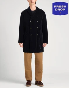 RRP€590 EMPORIO ARMANI Down Velvet Coat EU50 US40 L Padded Quilted Inner - Picture 1 of 6