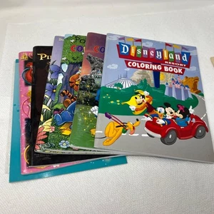 Lot Of 6 Disneyland Resort Coloring Books Rare Themepark Edition - Picture 1 of 24