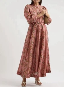HANNAH ARTWEAR "Lyra" paisley print midi dress size 3/UK12 - Picture 1 of 16