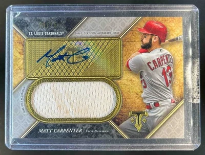 Camiseta deportiva Topps Triple Threads Matt Carpenter Unity 2017 auto jumbo plateada #/75 Foto 1 de 2