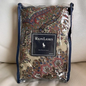 Ralph Lauren Emerson Multicolor Paisley Almohada Europea Falsa - Imagen 1 de 7