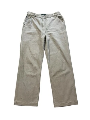 Ralph Lauren Mujer Pana Denim Carpintero Pantalones Años 90 Pierna Ancha Caqui Talla 12 Foto 1 de 4
