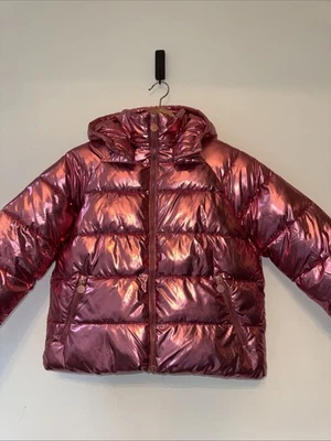 Chaqueta acolchada con capucha Stella McCartney rosa metálica talla 12 años Foto 1 de 4