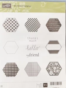 Stampin Up! - Six Sided Sampler ** Red Rubber stamps ** Geometric & sentiments - Picture 1 of 3
