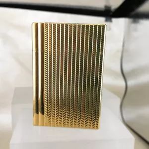 S.T. Encendedor Dupont Gatsby con patrón de trigo en dorado - Encendedor de cigarros NUEVO - Imagen 1 de 11