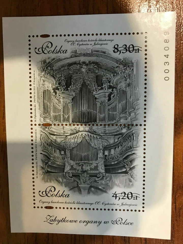 Poland 2015. MI BL 241 ND. The Historic Organ. Music. Black Proof. MNH - Image 1 of 1
