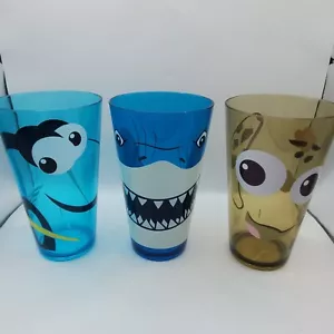 Disney Store Finding Nemo/Dory Plastic Glasses Beakers Dory Squirt Bruce - Picture 1 of 18