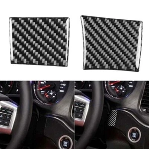 Real Carbon Fiber Interior Steering Wheel Cover Trim Fit For Charger 2011-2014 - Foto 1 di 7