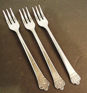 National Stainless Steel lot of 3 cocktail forks Edgemont pattern  - Picture 1 of 2