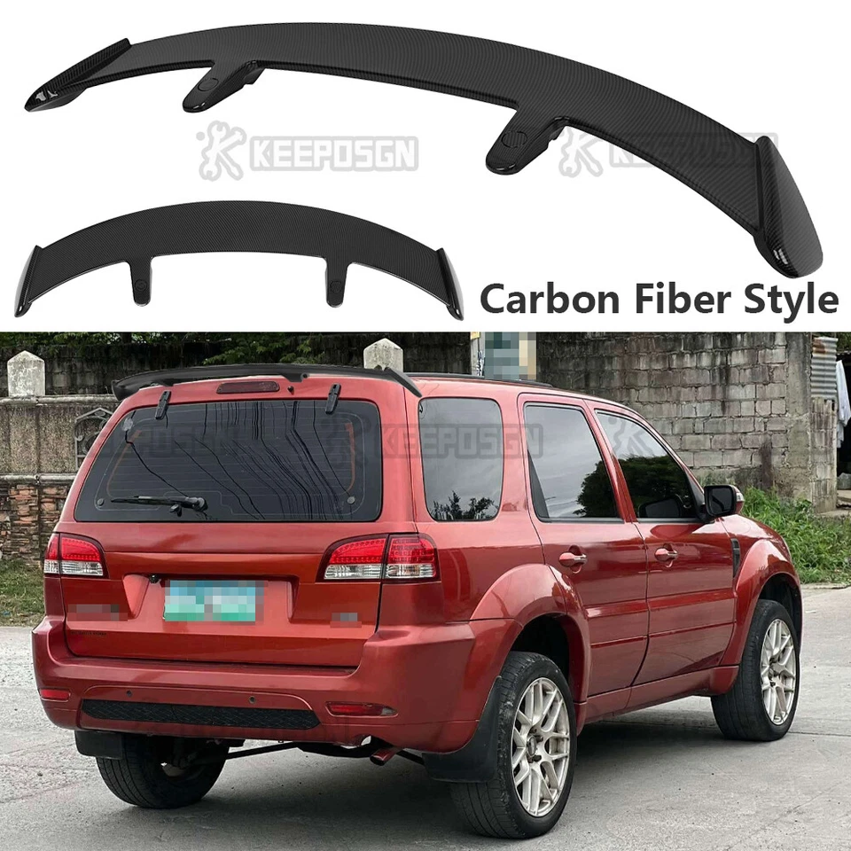 Carbon Fiber Rear Roof Window Trunk Spoiler Wing Lip For Ford Escape Kuga 13-19 — 第 1/4 张图片