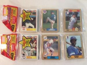 1987 Topps Baseball Factory Sealed 48/1 Card Hanger Pack (2) Wade Boggs Lot