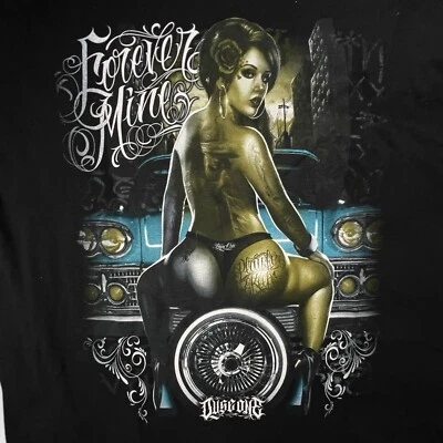 Camiseta DYSE One 2XL Negra Sexy Mujer Forever Mine 1986 Coche De Colección Foto 1 de 4