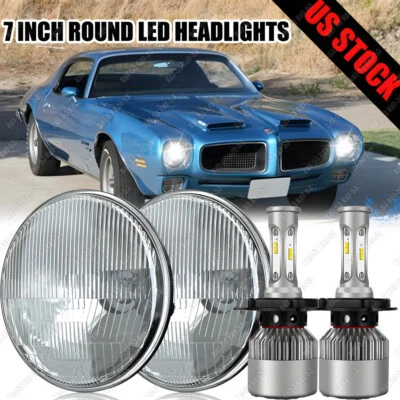 Faros LED redondos de 7" Hi/Lo DRL lámpara sellada para Pontiac Firebird 1970-1976 Foto 1 de 4