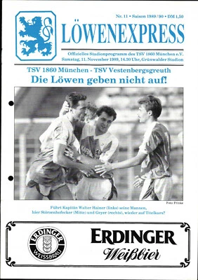 Bayernliga 89/90 TSV 1860 München - tsv Vestenbergsgreuth, 11.11.1989 - Bild 1 von 2