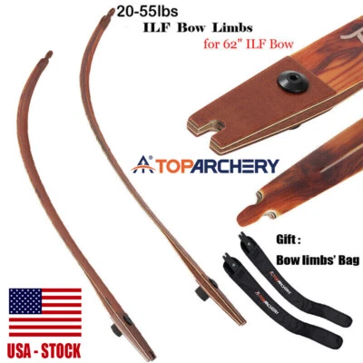 TOPARCHERY Takedown ILF Limbs Recurve Bow Limbs H19"-62" / H17"-60" Bow Hunting - Image 1 of 4