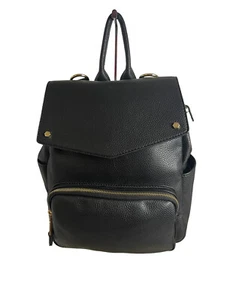 Park and Faith Black Pebble Faux Leather Finish / Life Mini Backpack NWOT - Picture 1 of 11