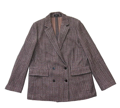 NWT Theory Piazza Jacket in Walden Tweed Double Breasted Jacquard Blazer 10 - Image 1 of 4