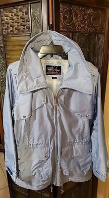 Zero Xposure Impermeable Azul Claro Cremallera Completa Impermeable Chaqueta de Lluvia Para Mujer Talla XL Foto 1 de 4