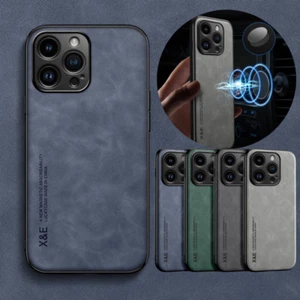 Per iPhone 16 15 14 Pro Max 13 Lusso In Pelle Magnetica Antiurto Custodia Cover - Zdjęcie 1 z 13
