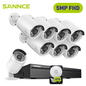 SANNCE 5MP POE Cámara de Vigilancia 10CH NVR Audio Bidireccional Cámara IP Esmalte Alarma - Imagen 1 de 18