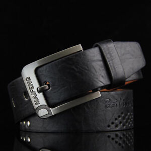 Classic Men's Leather Belt Casual Pin Buckle Waist Belt Waistband Belts Strap@