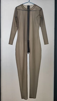 Gummi Latex Rubber Ganzanzug Catsuit Cosplay Uniform Party Gray Bodysuit S-XXL - Bild 1 von 2