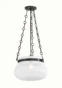 Hudson Valley Granby 1 Light 17" Pendant, Old Bronze/Clear - 1117-OB McGee Style - Picture 1 of 5