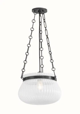 Hudson Valley Granby 1 Light 17" Pendant, Old Bronze/Clear - 1117-OB McGee Style - Image 1 of 4