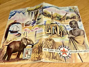 1952 CALTEX Road Map Sezionale & Guida all'Africa Orientale Kenya, Uganda, Tanganica - Foto 1 di 16