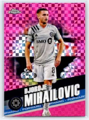 2022 Topps Chrome MLS #118 Djordje Mihailovic #118 Pink X-Fractor - Image 1 of 2