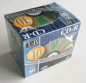 TnB CD-R80 700 Mo 80 minutes 40x Lot de 10 disques CD-R neuf sous blister - Photo 1/4