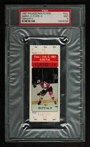 PSA 9 MEL BRIDGMAN HOCKEY TICKET 1981 NHL Philadelphia Flyers - Bild 1 von 2