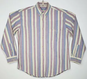 Vintage Tailored In Hong Kong mehrfarbig gestreiftes Langarmhemd Herren Large sehr guter Zustand - Bild 1 von 9