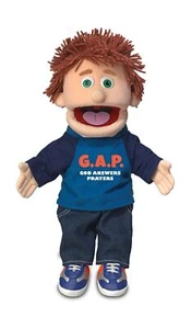 14" God Answers Prayers, Peach Boy, Christian Ministry Hand Puppet - Picture 1 of 5