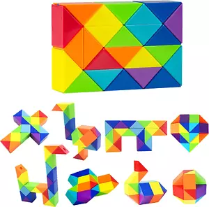 1PC 24 Wedges Snake Fidget Toy Cube Twist Puzzle, Large Size Magic Snake Toy ... - Picture 1 of 11